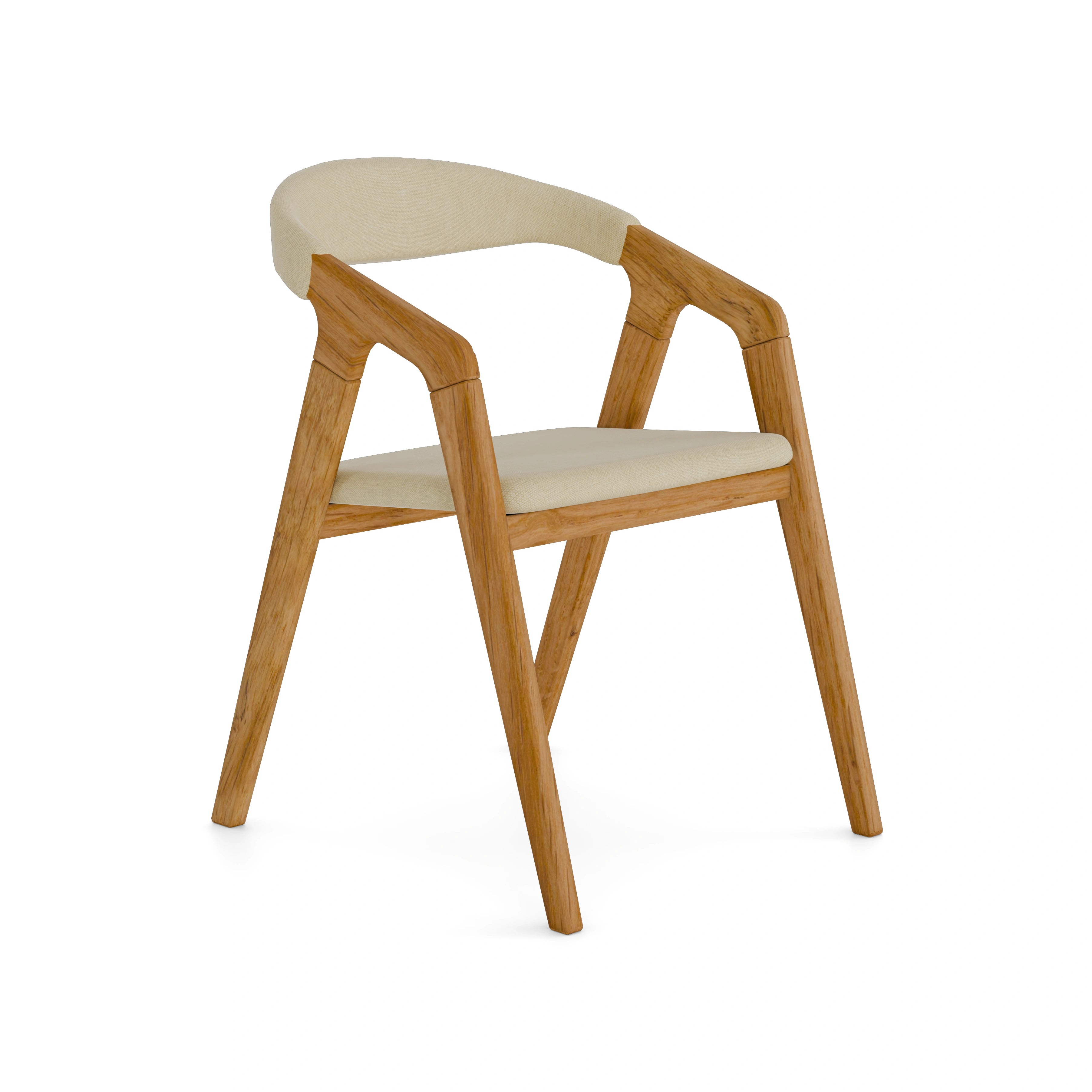 Bridge Dining Chair (Natural Oak / Beige)