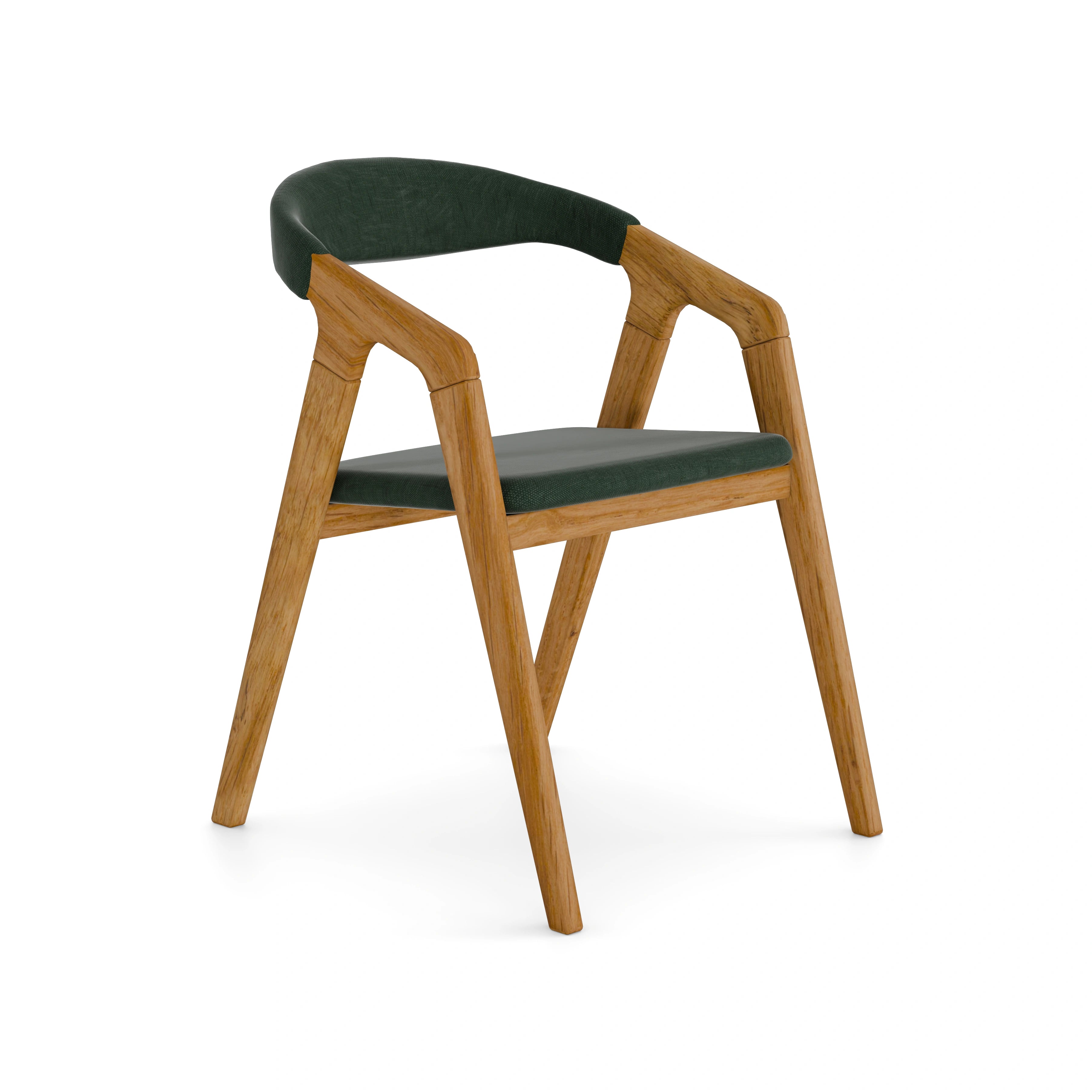 Bridge Dining Chair (Natural Oak / Moss)