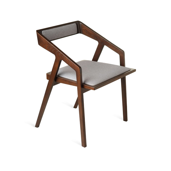 Greenwich Dining Chair (Dark Walnut / Grey)