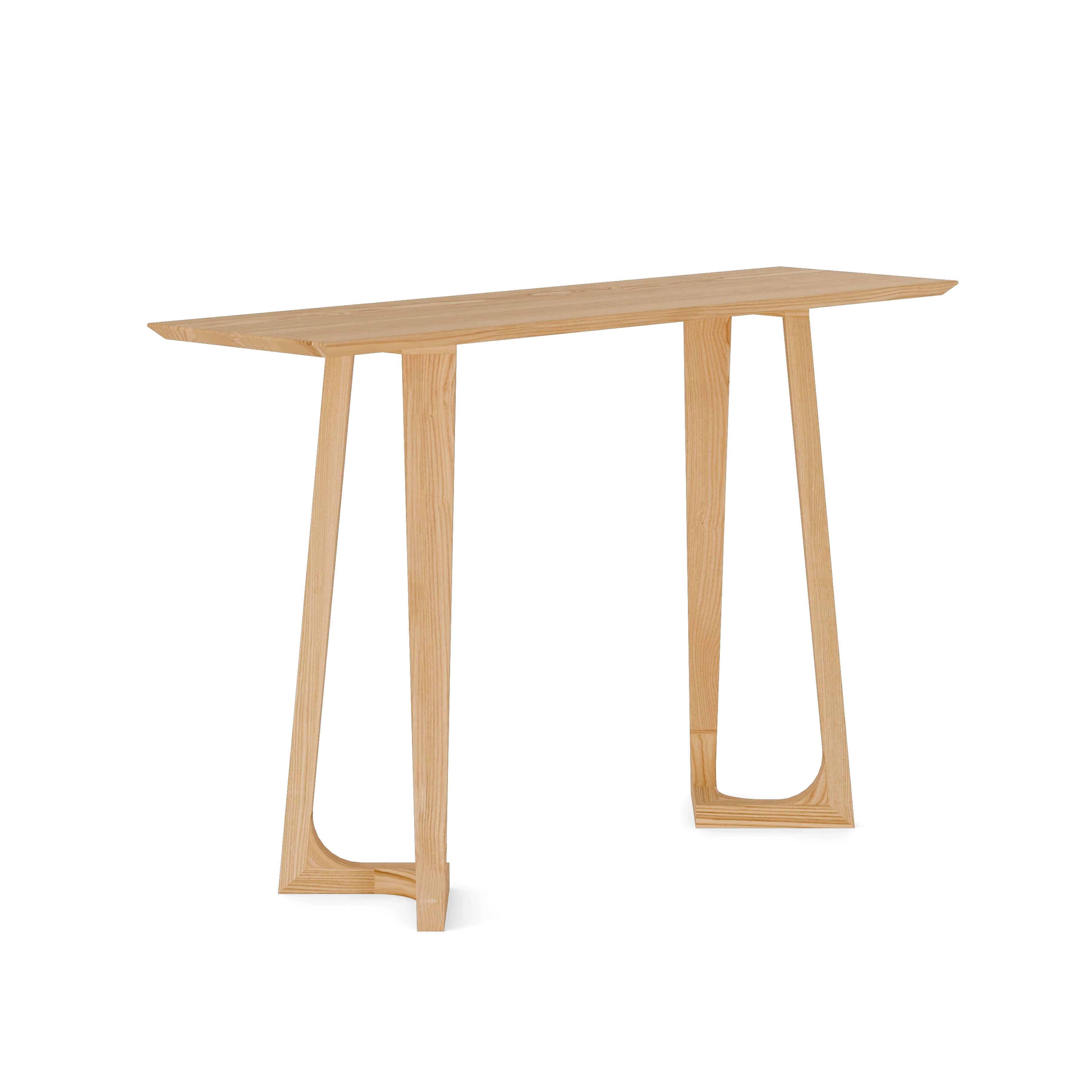 Harlton Console Table in olive ash solid wood – front view by Verdant Furniture