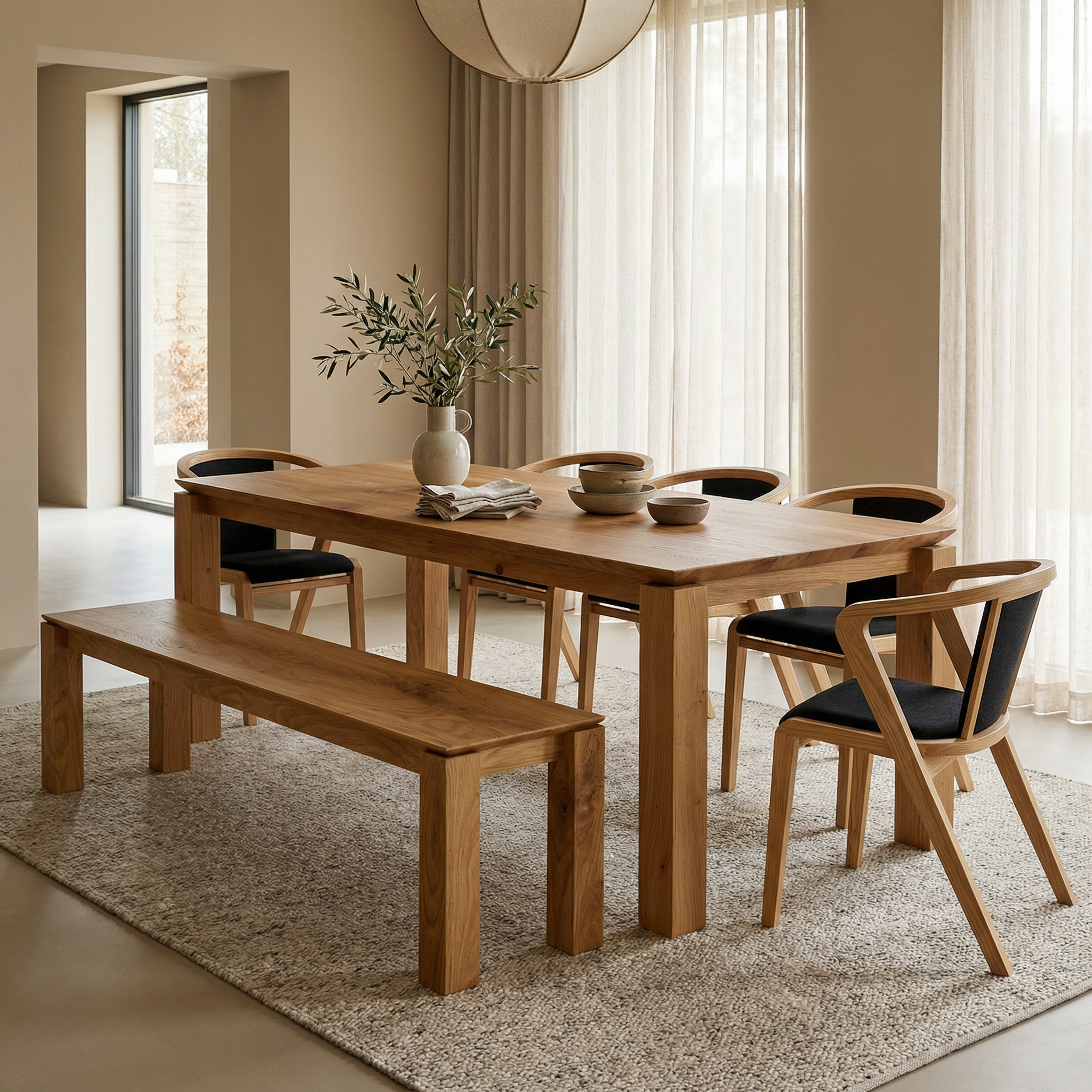 Harvey Handcrafted Wood Table | Premium Modern Dining Furniture by