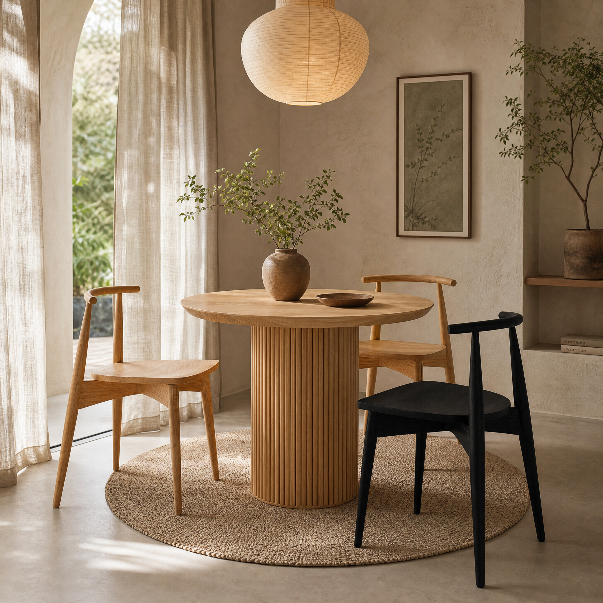 Tube Round Dining Table (36