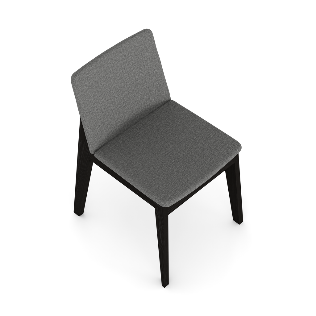 Black chair close-up – matte surface and seat texture