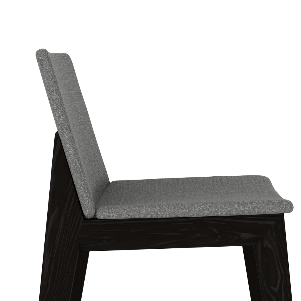 Close-up – matte black texture and dark grey upholstery stitching