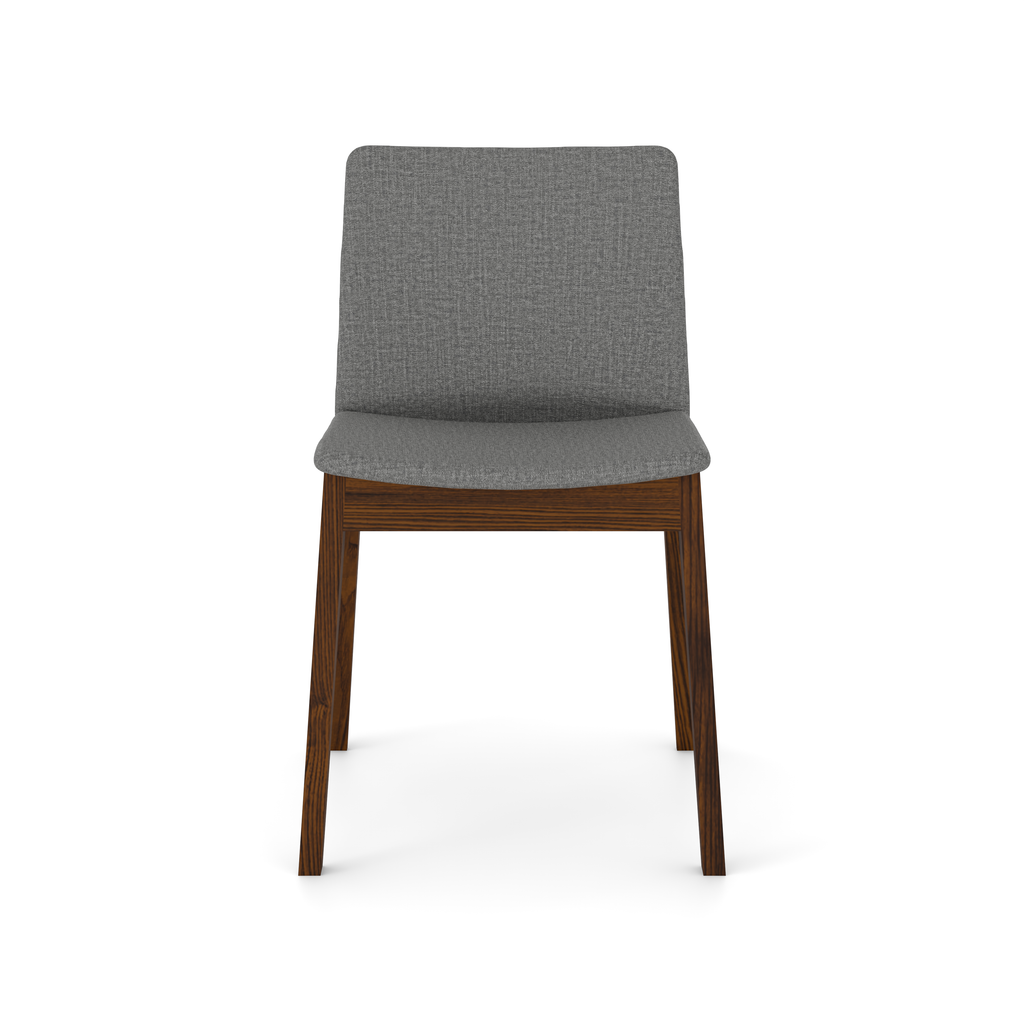 Dark Walnut Harlton Chair front view with beige seat