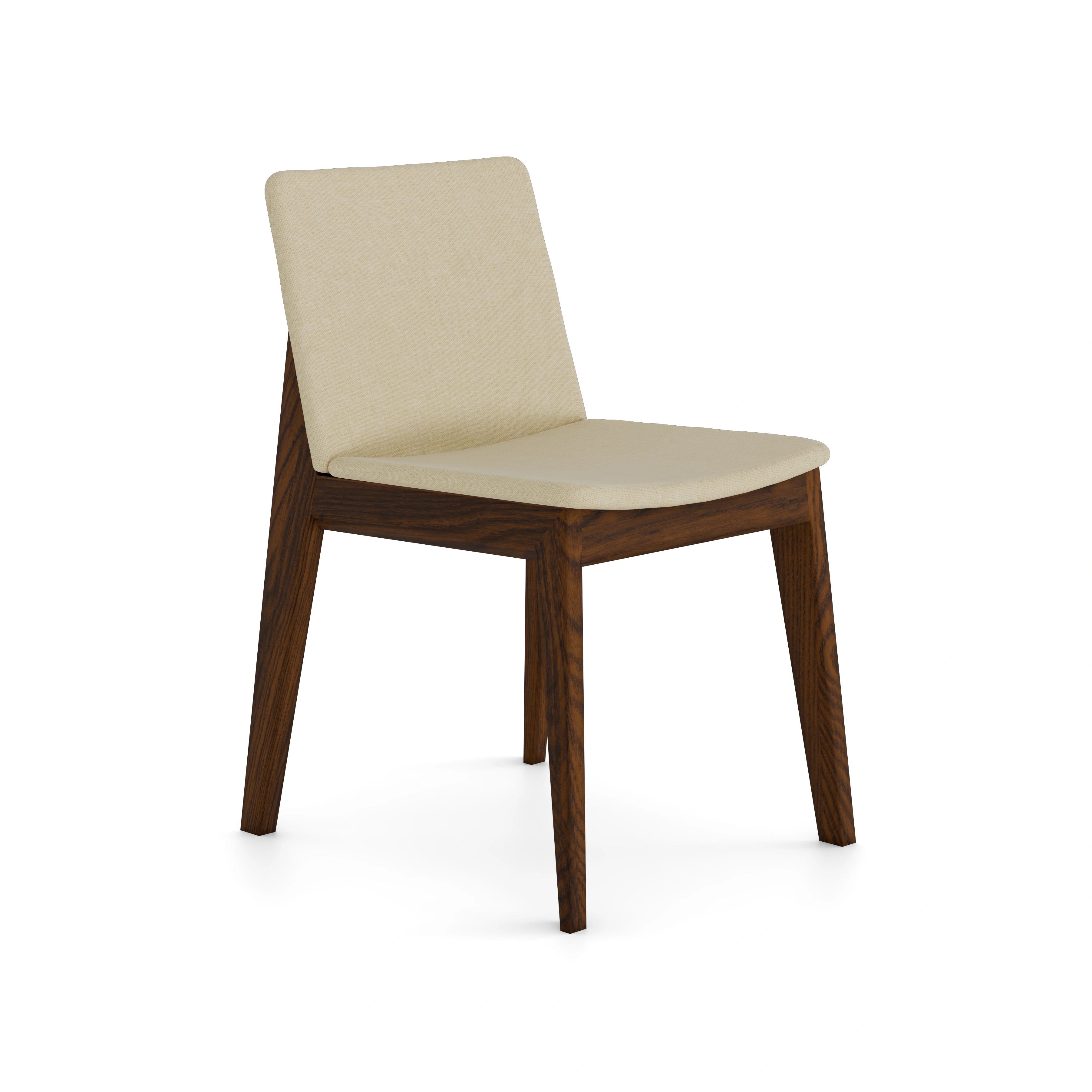 Harlton Dining Chair (Dark Walnut / Beige)