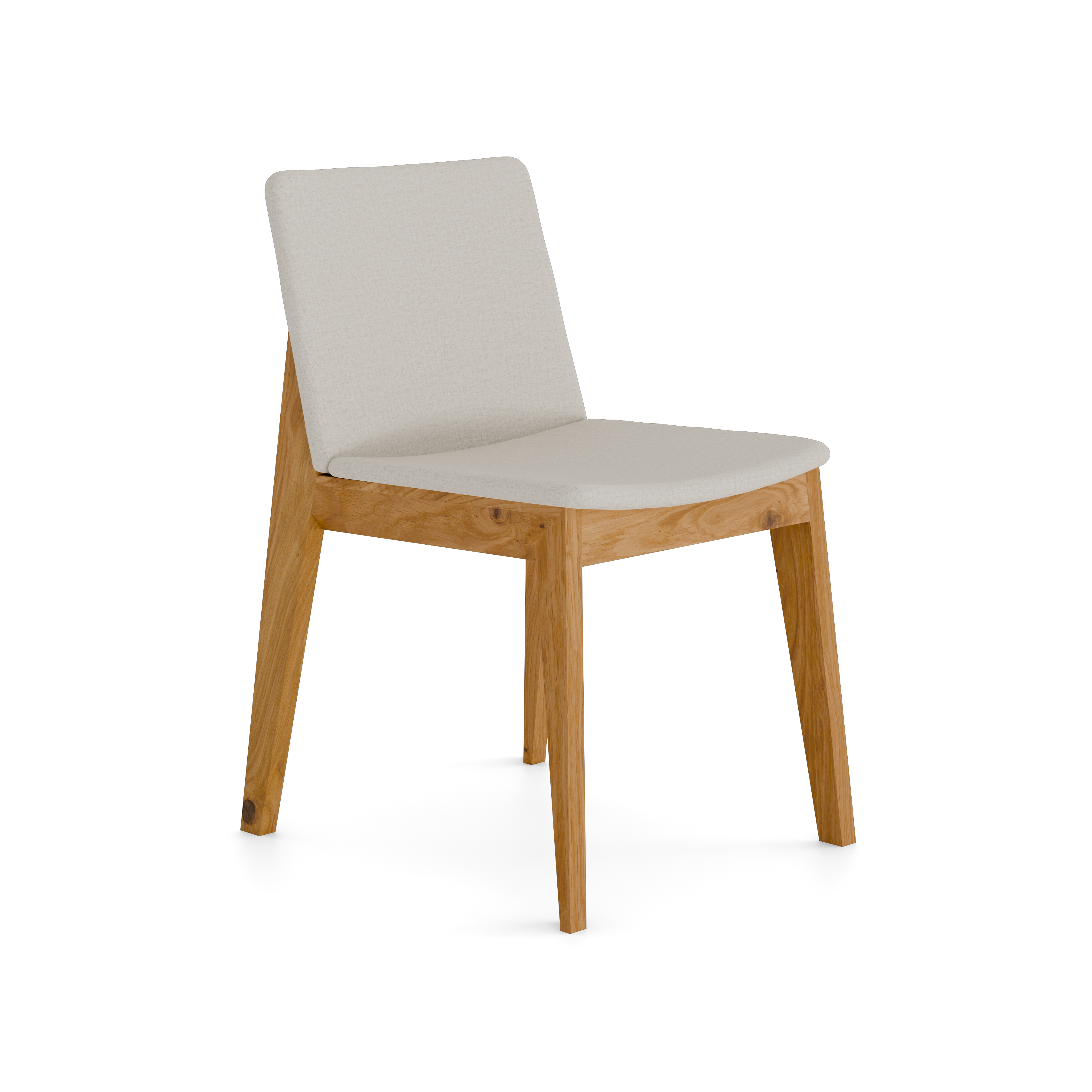 Harlton Chair side view in Natural Oak