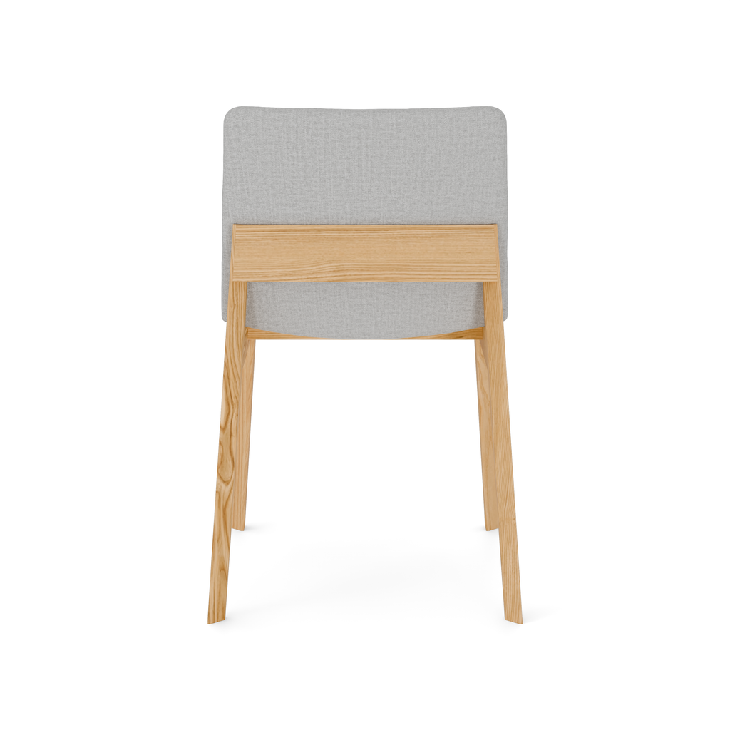 Olive Ash chair back profile, light tone and neutral beige upholstery