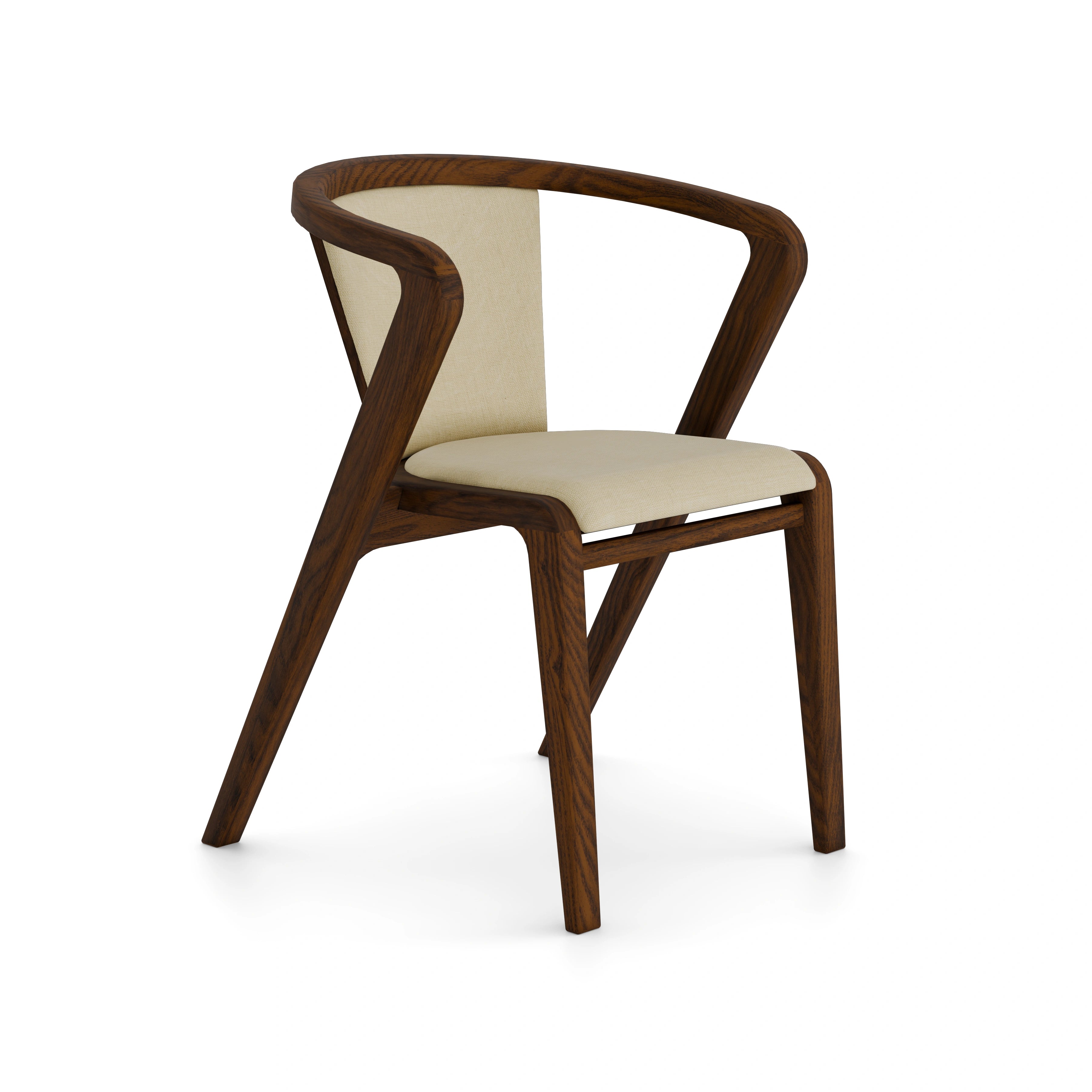 Joker Dining Chair (Dark Walnut / Beige)