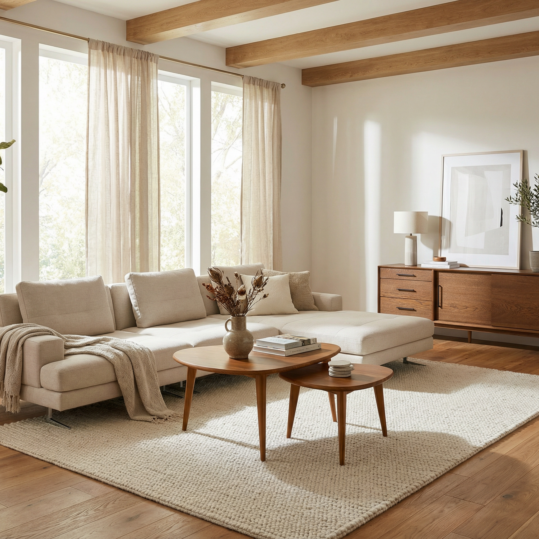 Fender & Gibson Coffee Table | Modern Solid Wood Design| Verdant