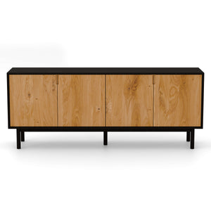 Natural Oak / Black Matte / 4 Door: 80