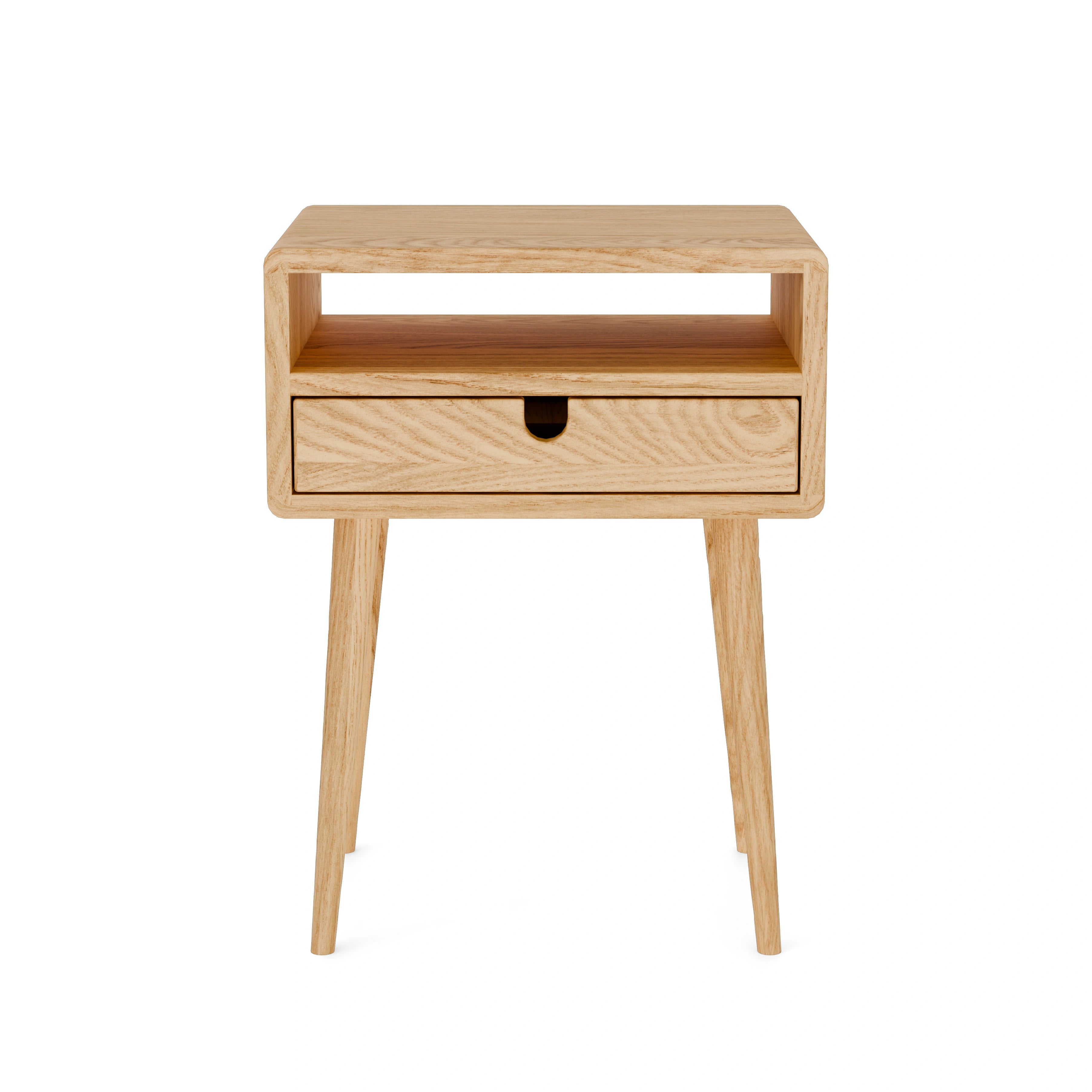 Norridge 1 drawer open nightstand (18") in Olive Ash - Verdant Furniture