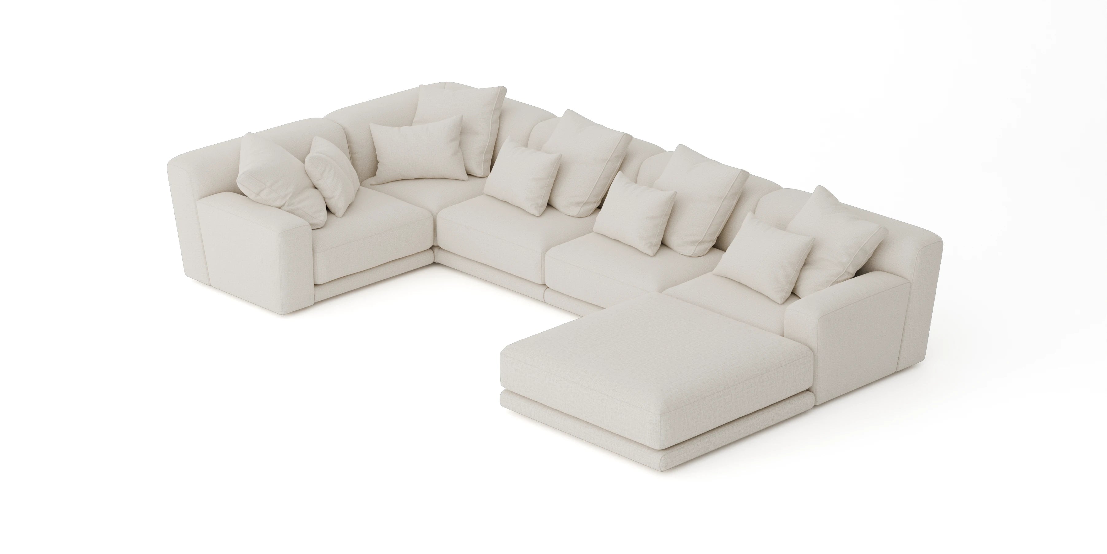 Tutto Left - Facing U - Shaped Sectional Sofa with Ottoman