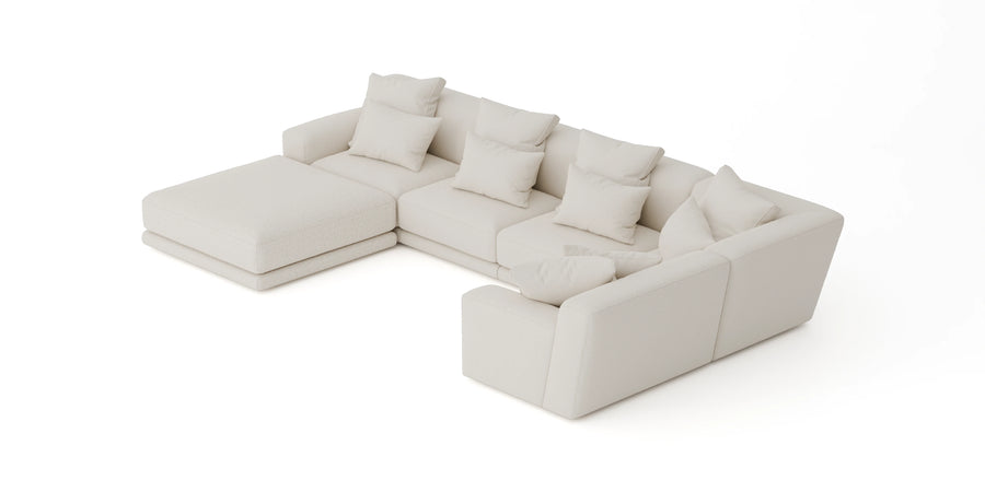 Tutto Right - Facing U - Shaped Sectional Sofa with Ottoman